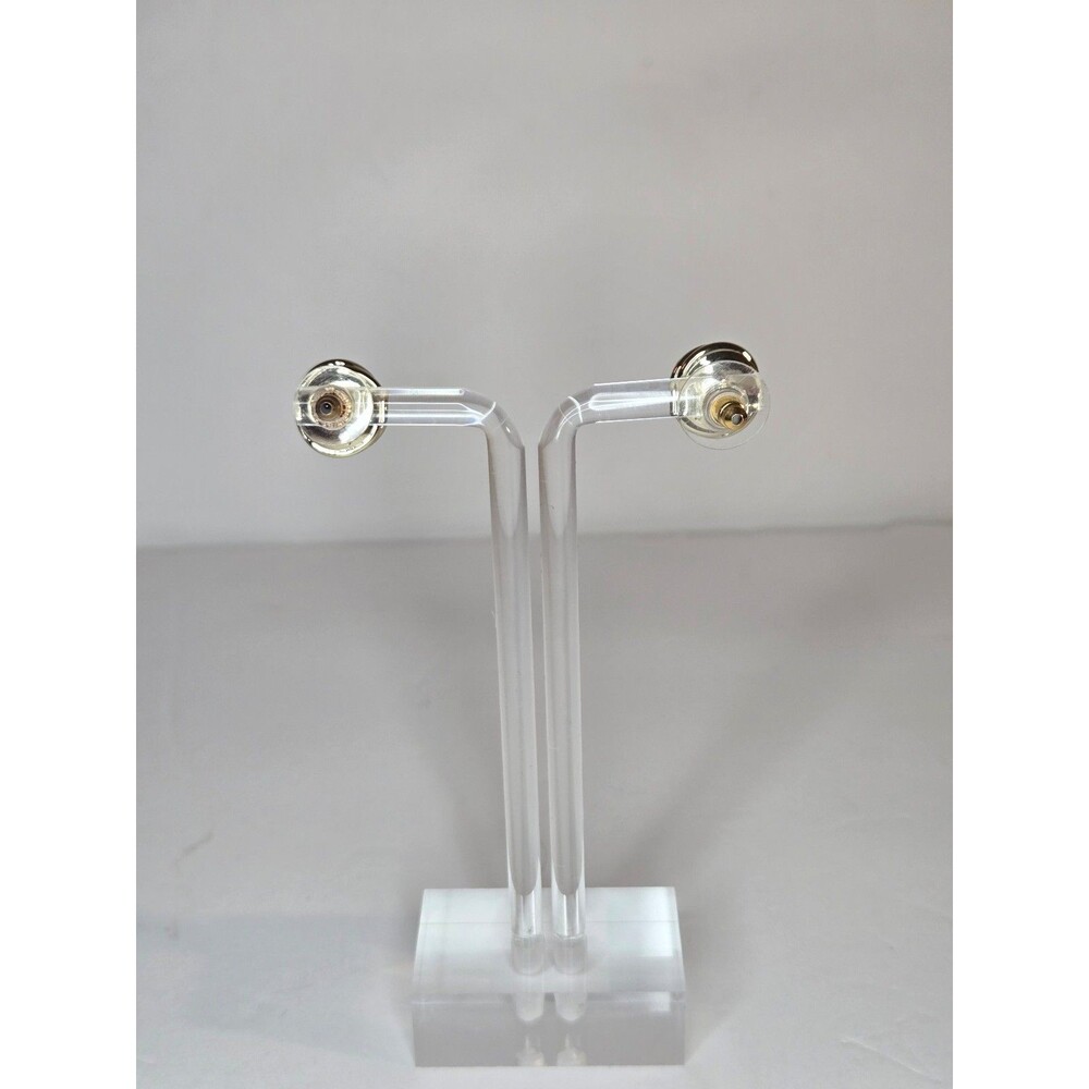 J Crew Gold Tone Post Earrings Faux Pearls - Picture 2 of 9